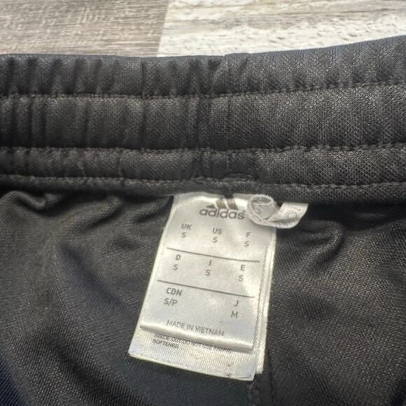 Adidas Climacool Black Gray Mens S 3-Striped Fleece Trackpants Jogger Tapered - Picture 4 of 14